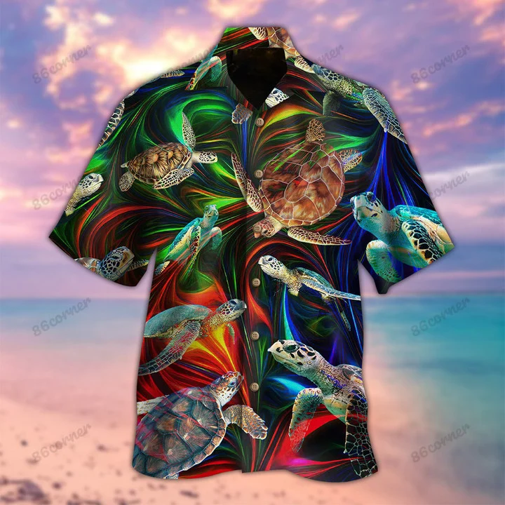 Turtle Hawaii Shirt/ Summer aloha shirt/ Gift for summer