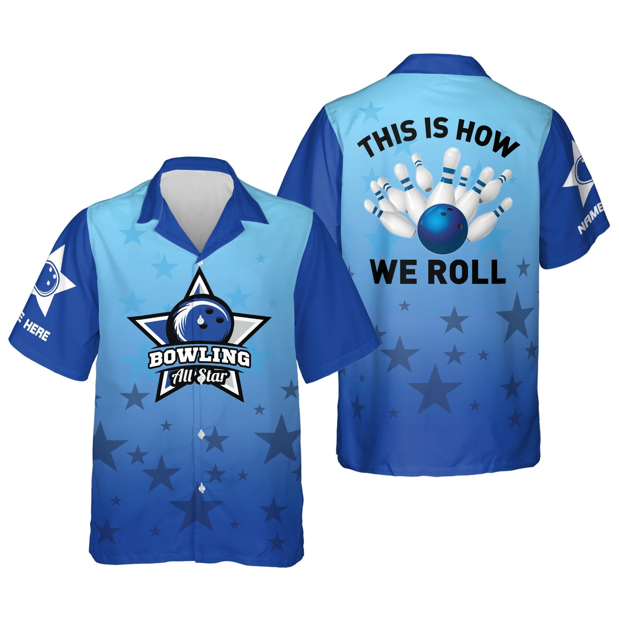 Personalized bowling Hawaiian shirt for men/ Hawaiian Bowling Shirts For Men