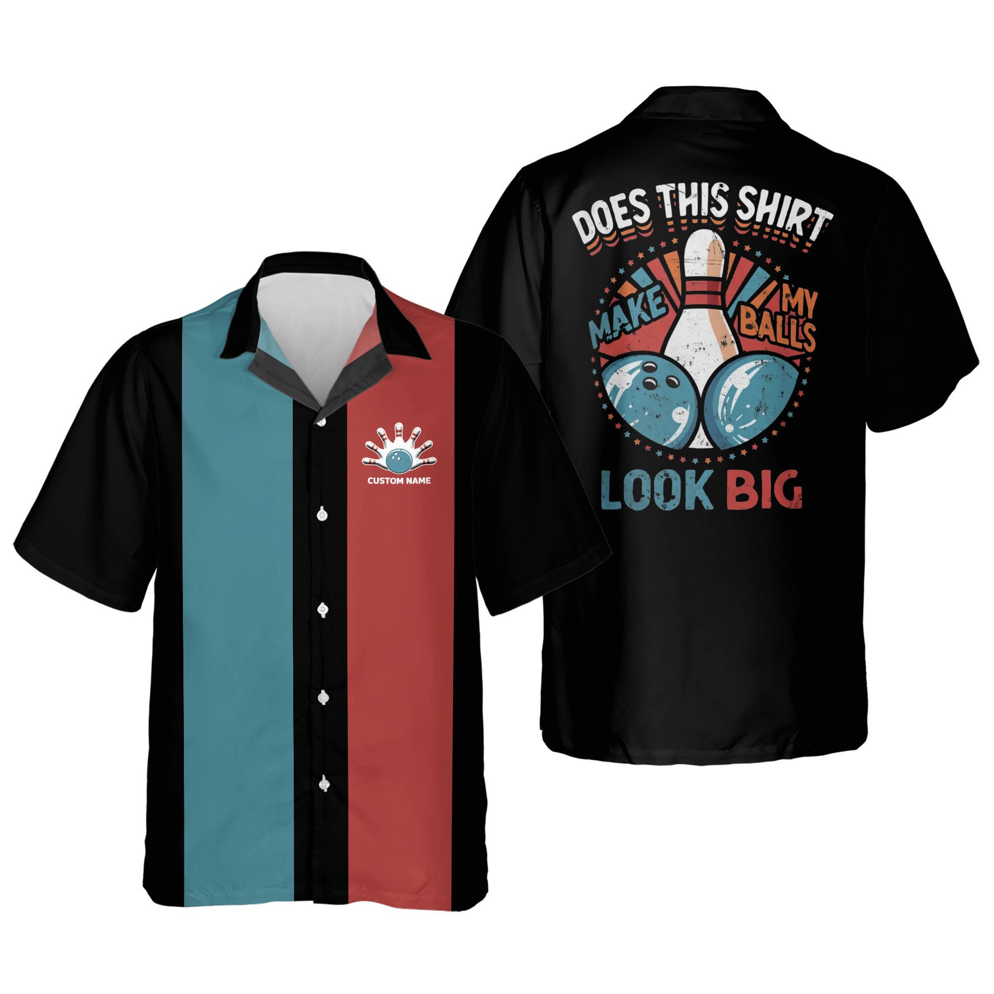 Personalized bowling Hawaiian shirt for men/ Does This Shirt Make My Balls Look Big Vintage Hawaiian Shirt