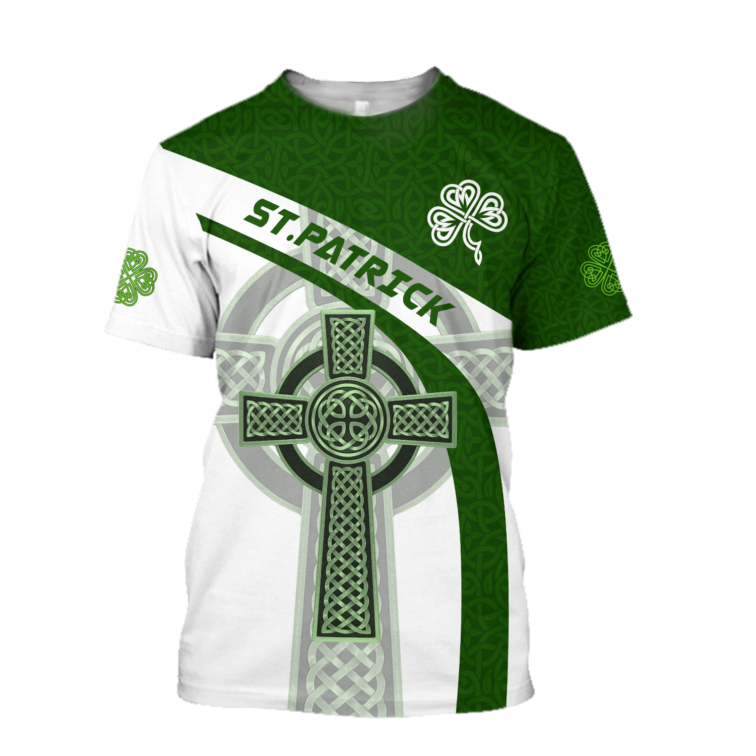 Cool Irish Celtic Knot Cross St.Patrick Day D Design Print Shirts/ Hoodie Shirt For Men