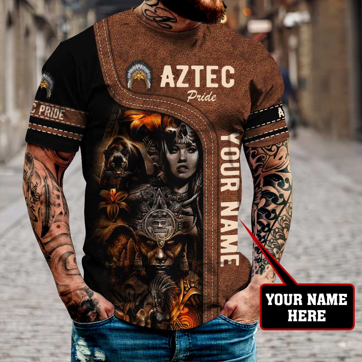 3D All Over Print Personalized Aztec Pride Unisex Shirts Coolspod