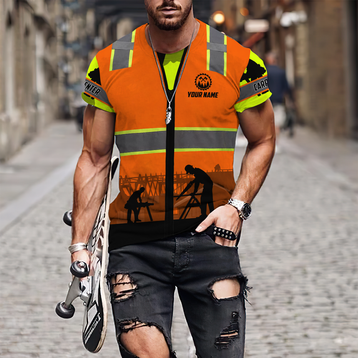 Personalized Carpenter Unisex Safety Shirt Men