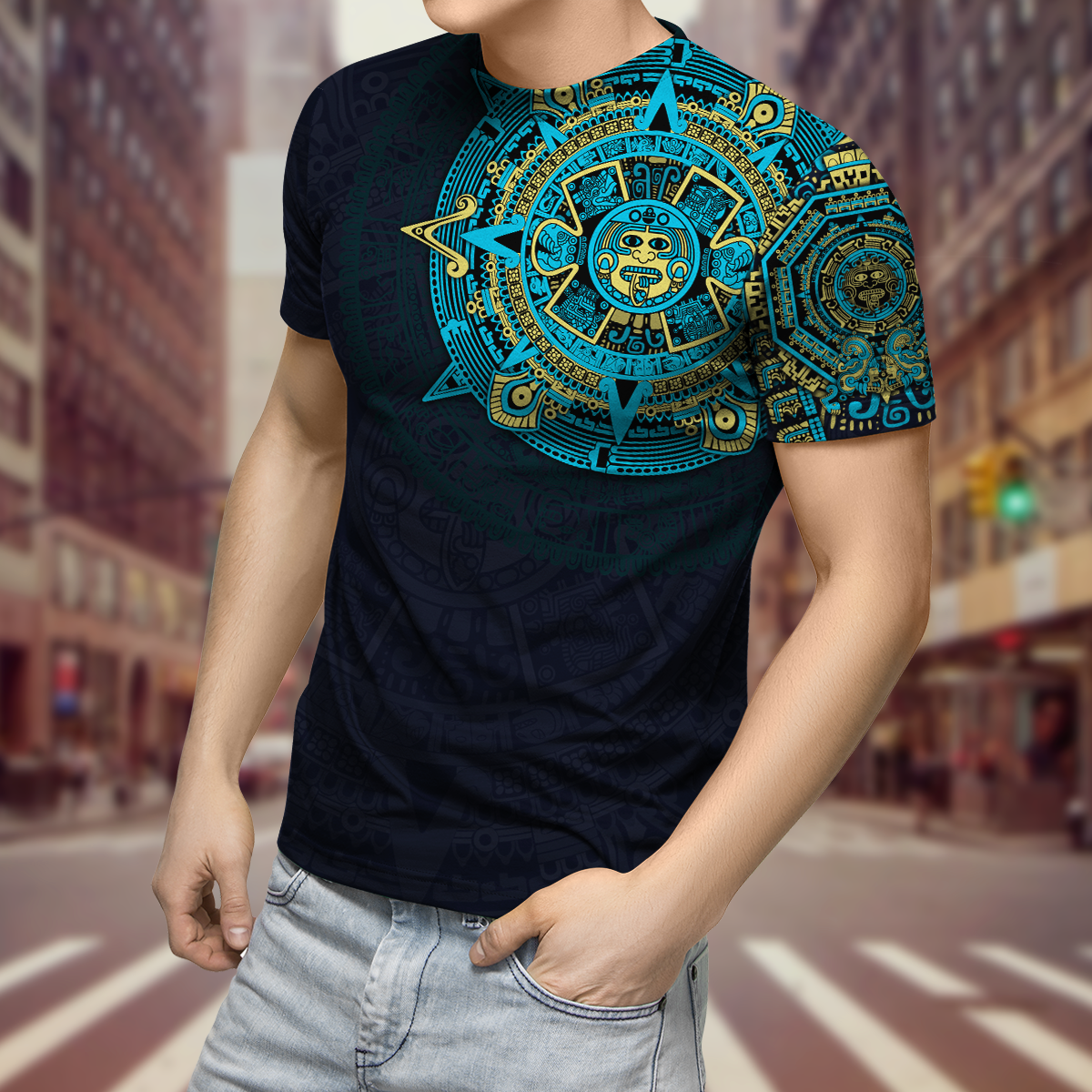 Coolspod Aztec Mexican Multicolor Unisex Shirt For Men Women/ Mexico Aztec Shirt