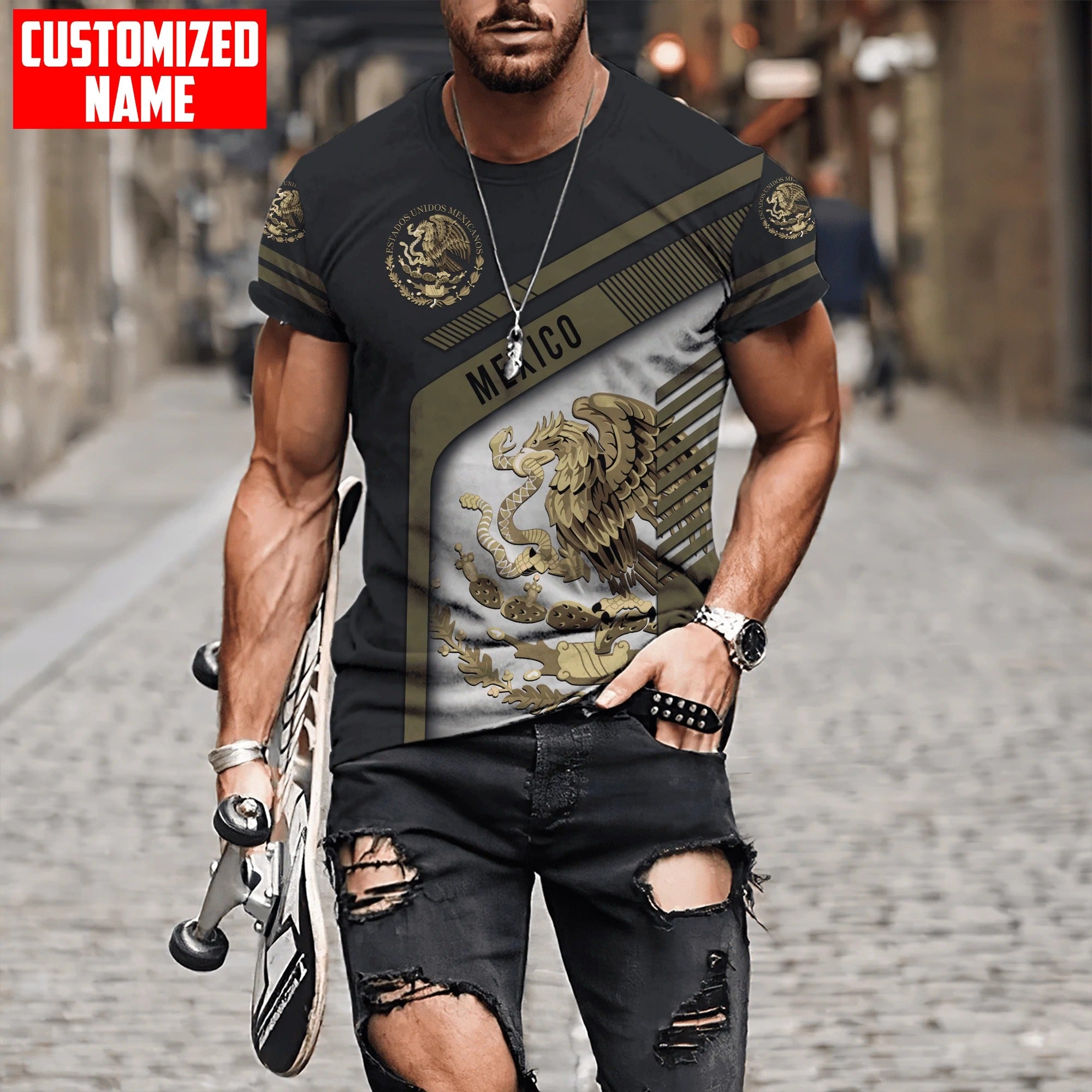 Personalized 3D All Over Printed Mexico Tshirt/ Mexico Shirt/ Mexico Smoke 3D T Shirt/ Mexican Shirts