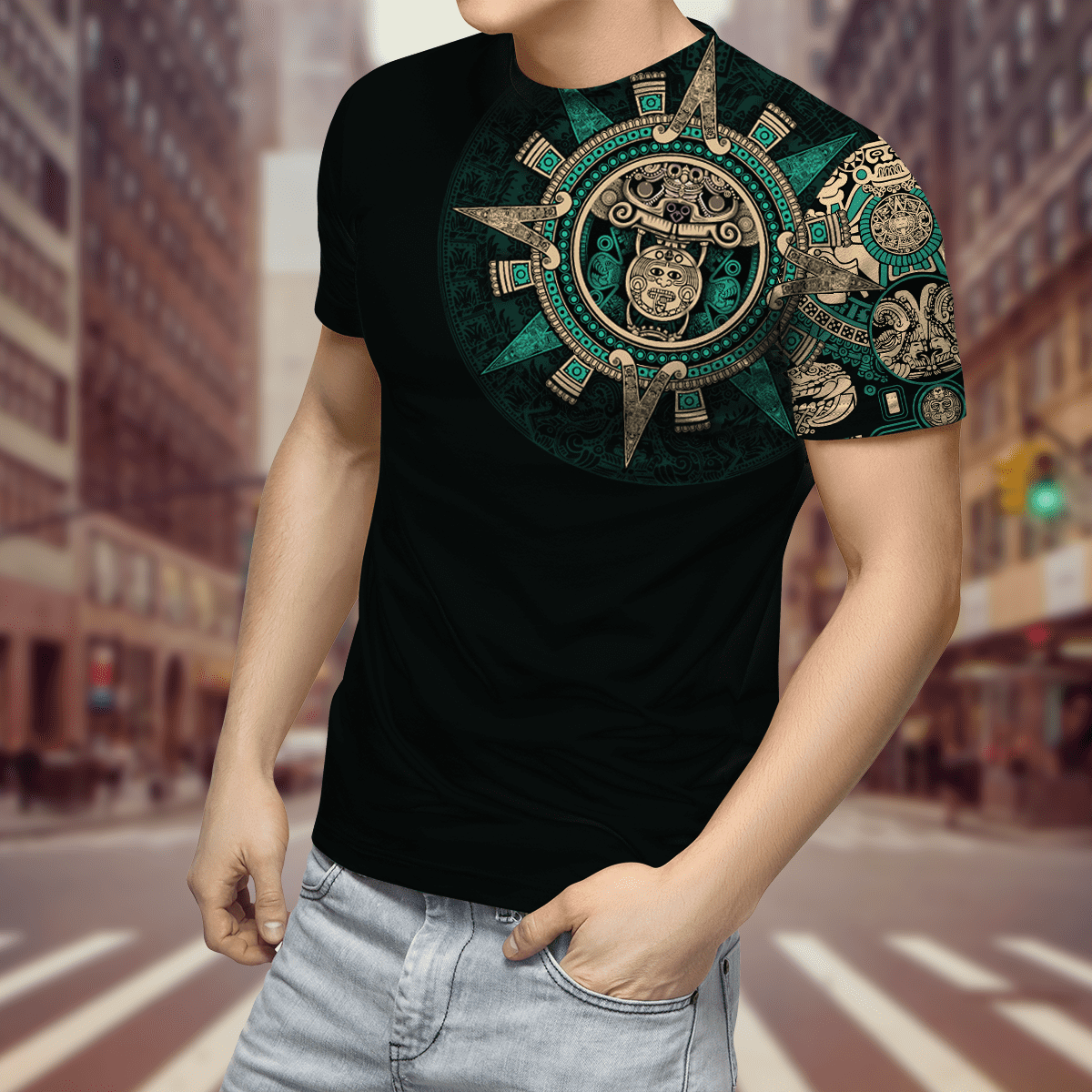 Coolspod Aztec Mexican Multicolor Unisex Shirt For Men Women/ Mexico Aztec Shirt