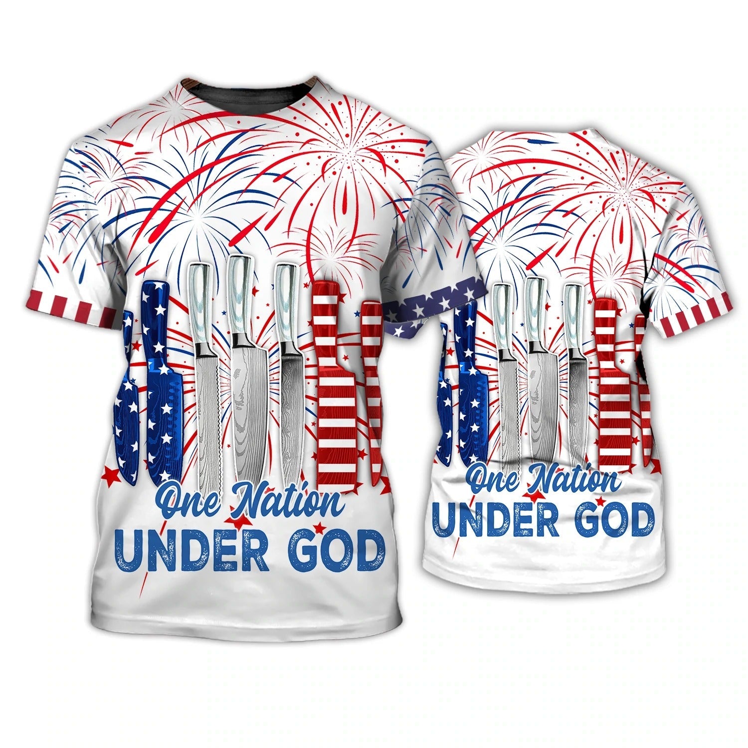 Independence Day Is Coming Chef One Nation Under God 3D Full Print Tshirt/ 4Th Of July Usa 3D Shirt