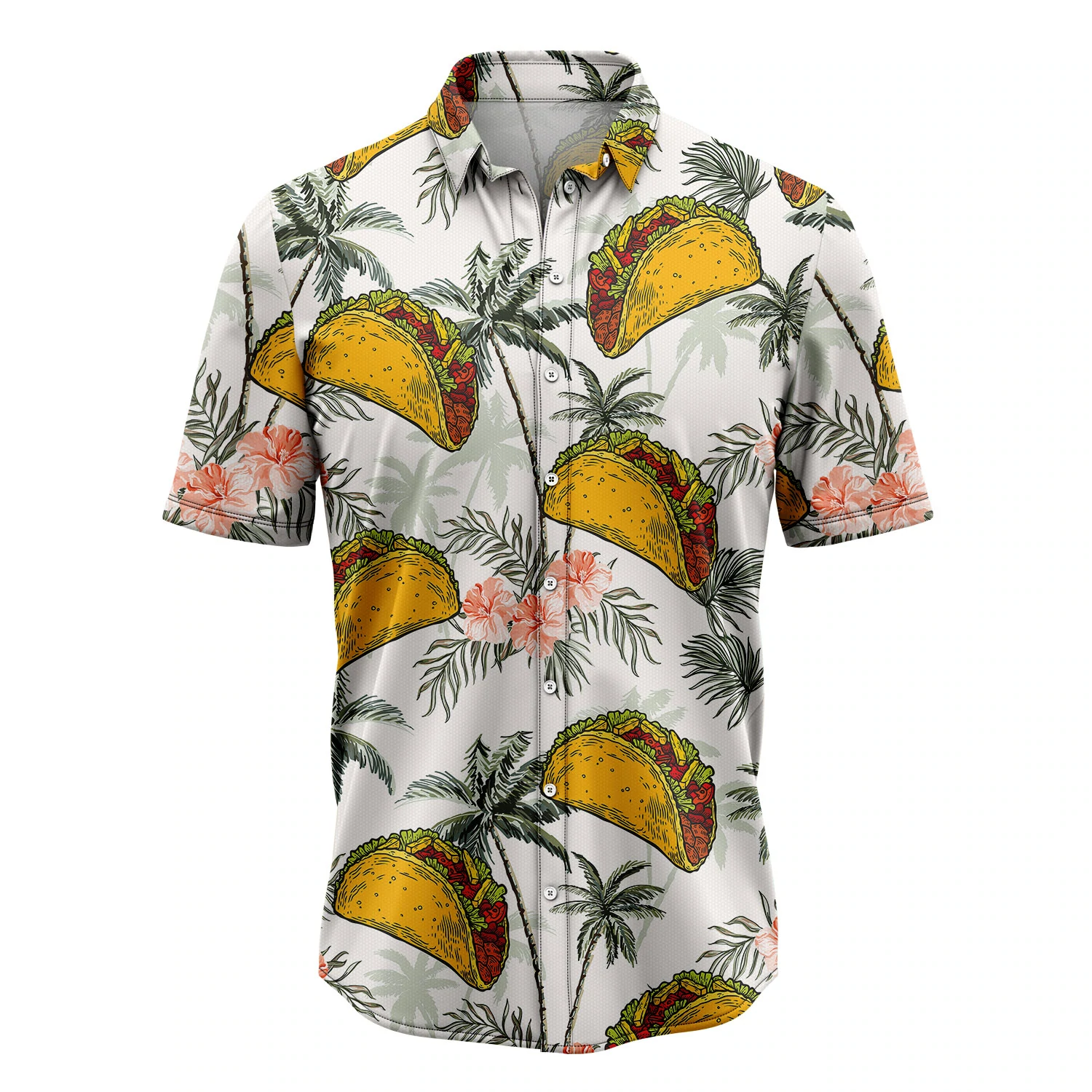 Tacos Taco Bell Tropical Vintage Hawaii Shirt/ Summer Hawaiian Shirts for Men and Women Aloha Beach Shirt