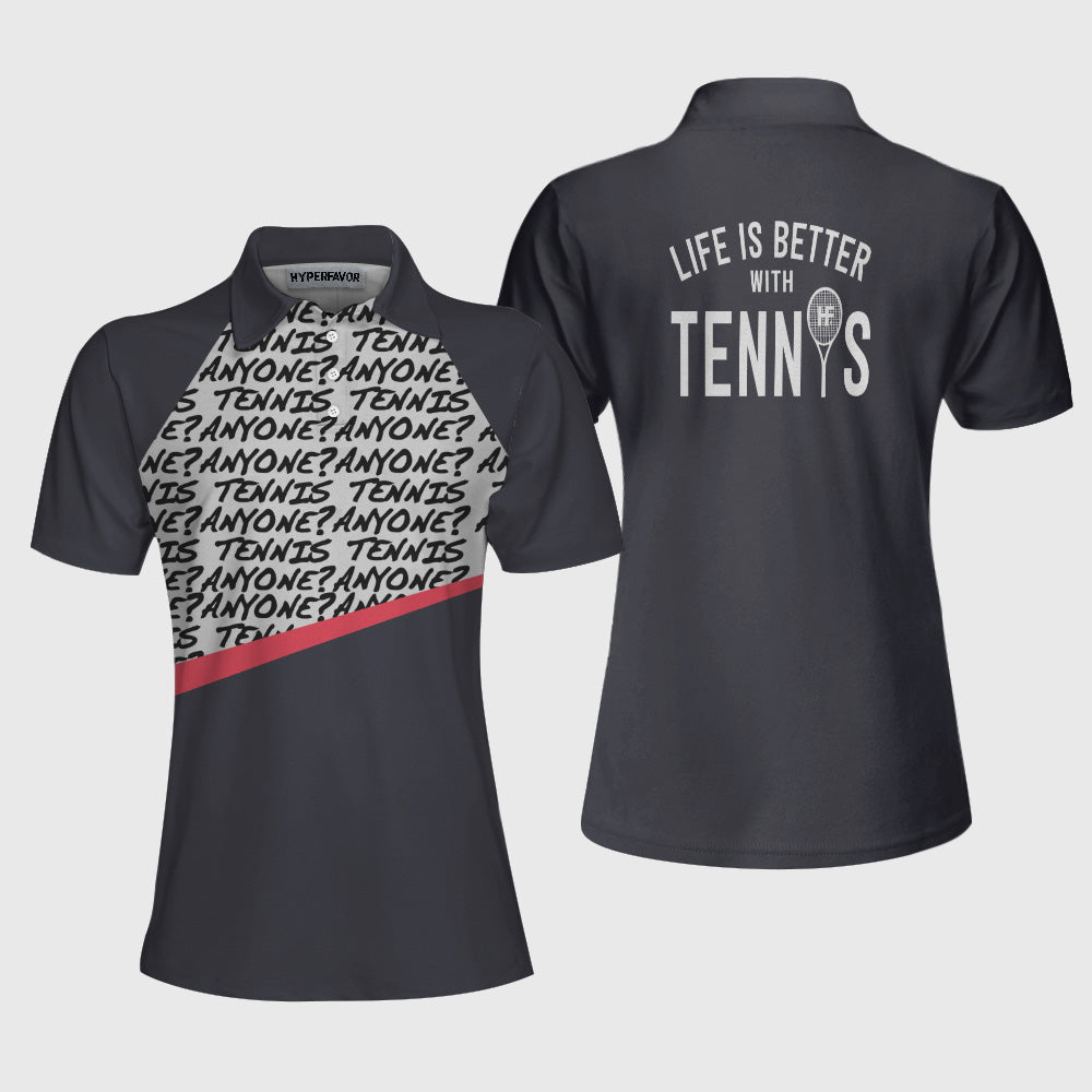 Tennis Life Shirt For Womens Short Sleeve Women Polo Shirt Coolspod