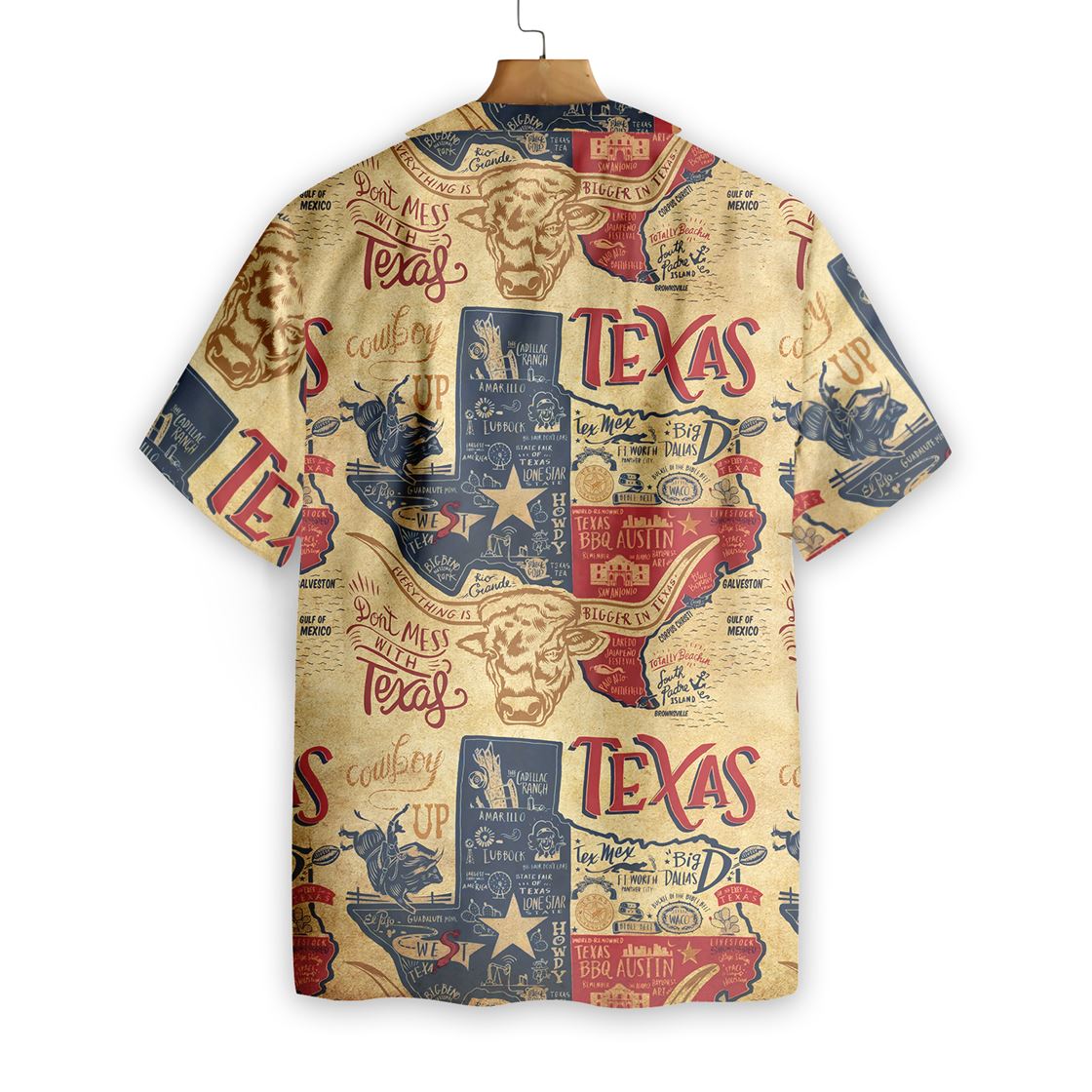 Texas Hawaiian Shirt Don’t Mess With Texas Longhorns/ Hawaiian shirts for men/ Women
