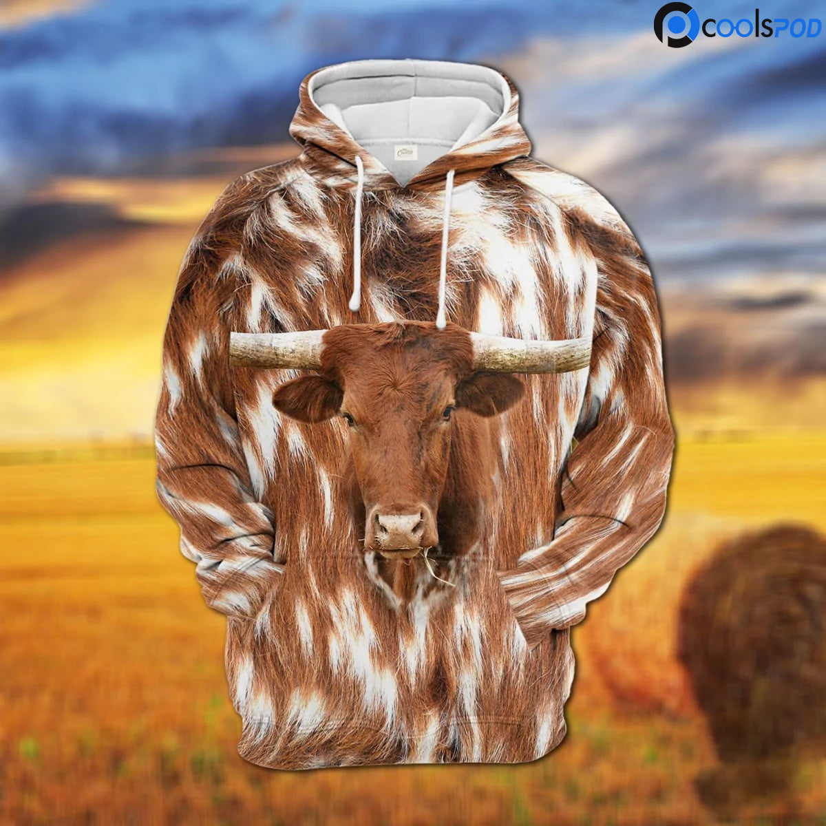 Texas Longhorn 3D All Over Printed Hoodie Cow Hoodie For Men Women Clothing Gift For Farmer