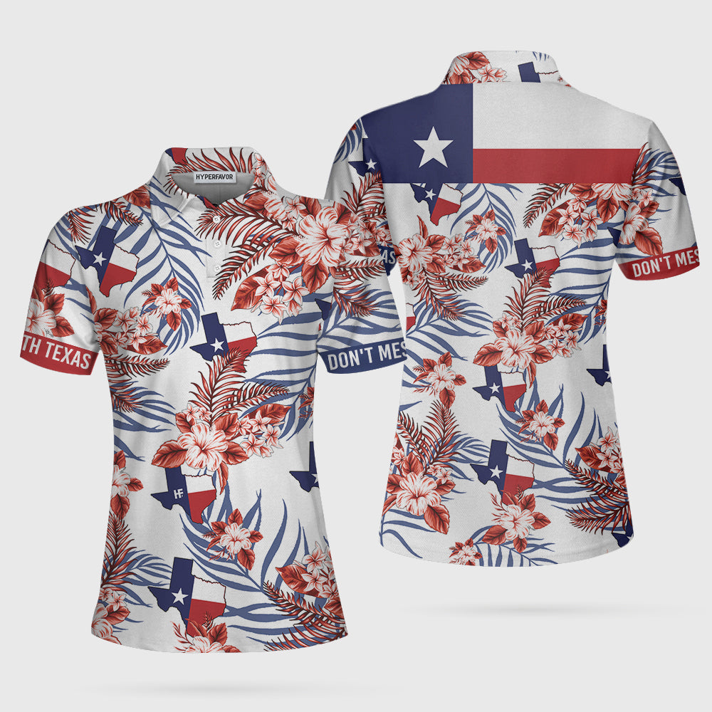 Texas Proud Short Sleeve Women Polo Shirt Coolspod