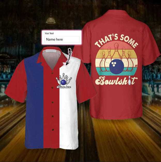 That''s Some Bowlsht Bowling Vintage Personalized Hawaii Shirt for Men and women