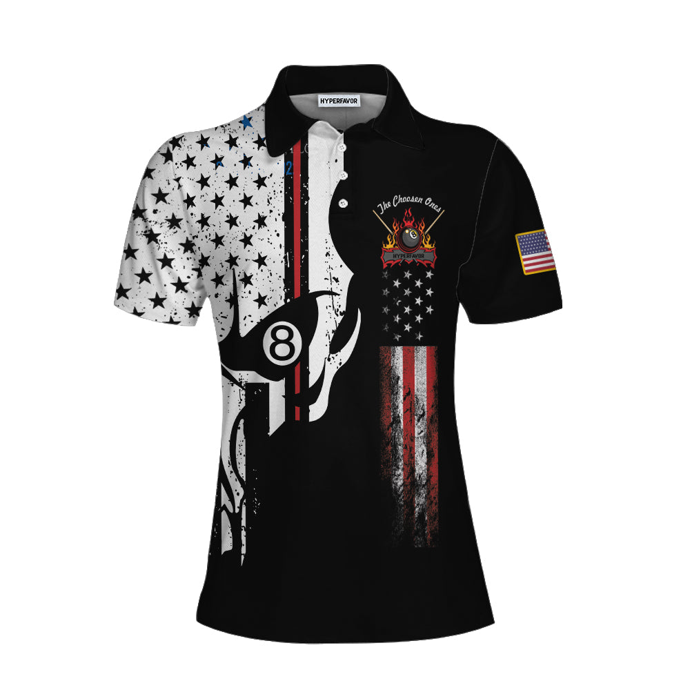 The Chosen Ones Skull Billiards Short Sleeve Women Polo Shirt Coolspod