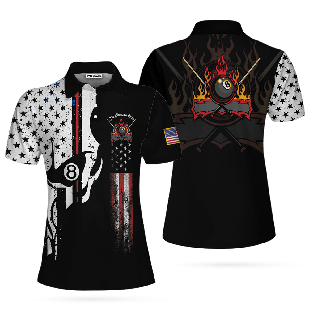 The Chosen Ones Skull Billiards Short Sleeve Women Polo Shirt Coolspod