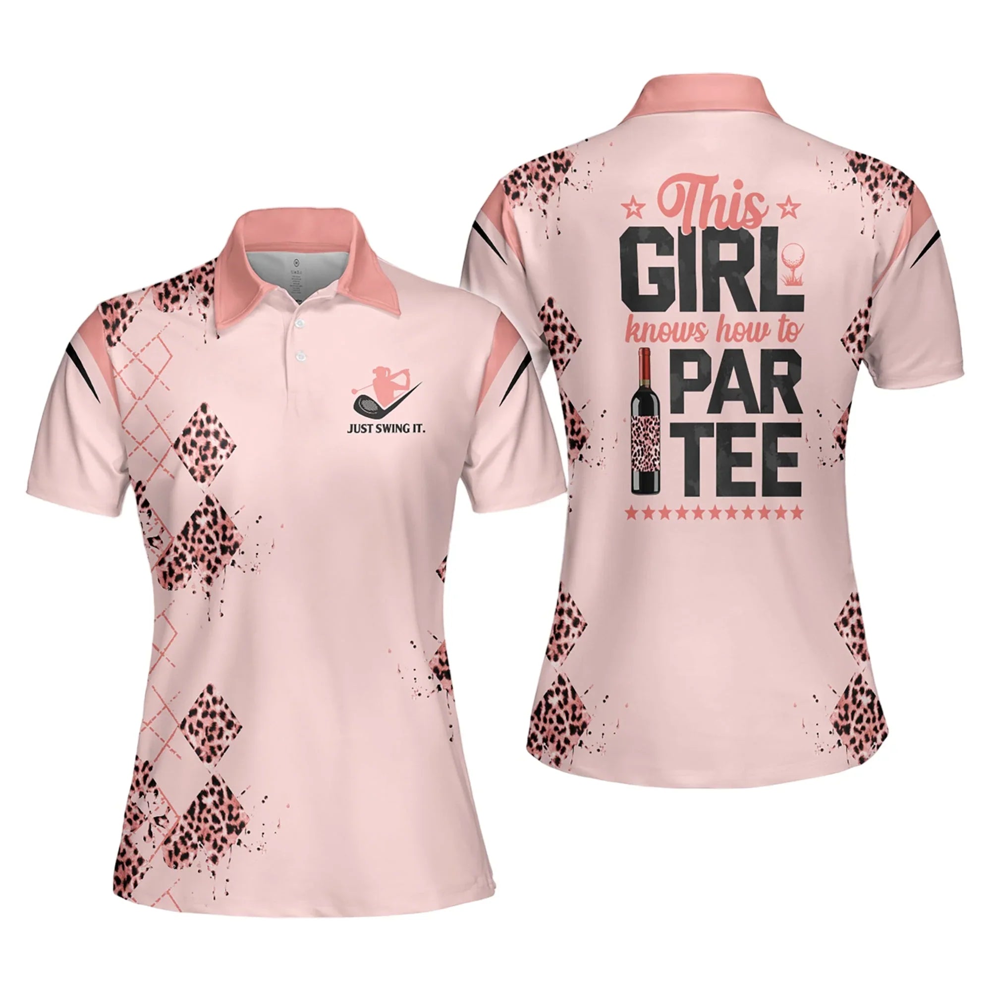 This Girl Knows How To Par Tee Women Short Sleeve Polo Shirt