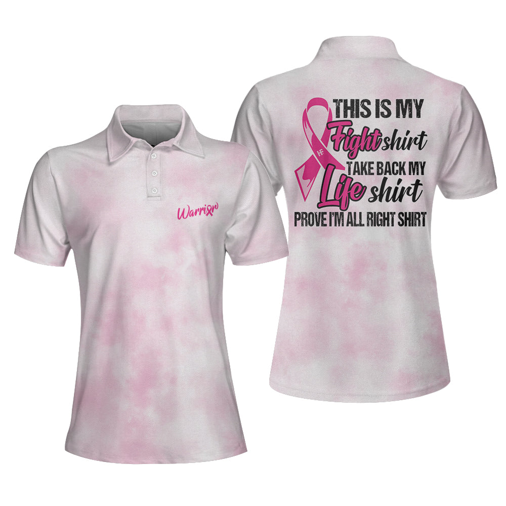 This Is My Fight Shirt Breast Cancer Awareness Short Sleeve Women Polo Shirt/ Pink Tie Dye Breast Cancer Shirt Coolspod