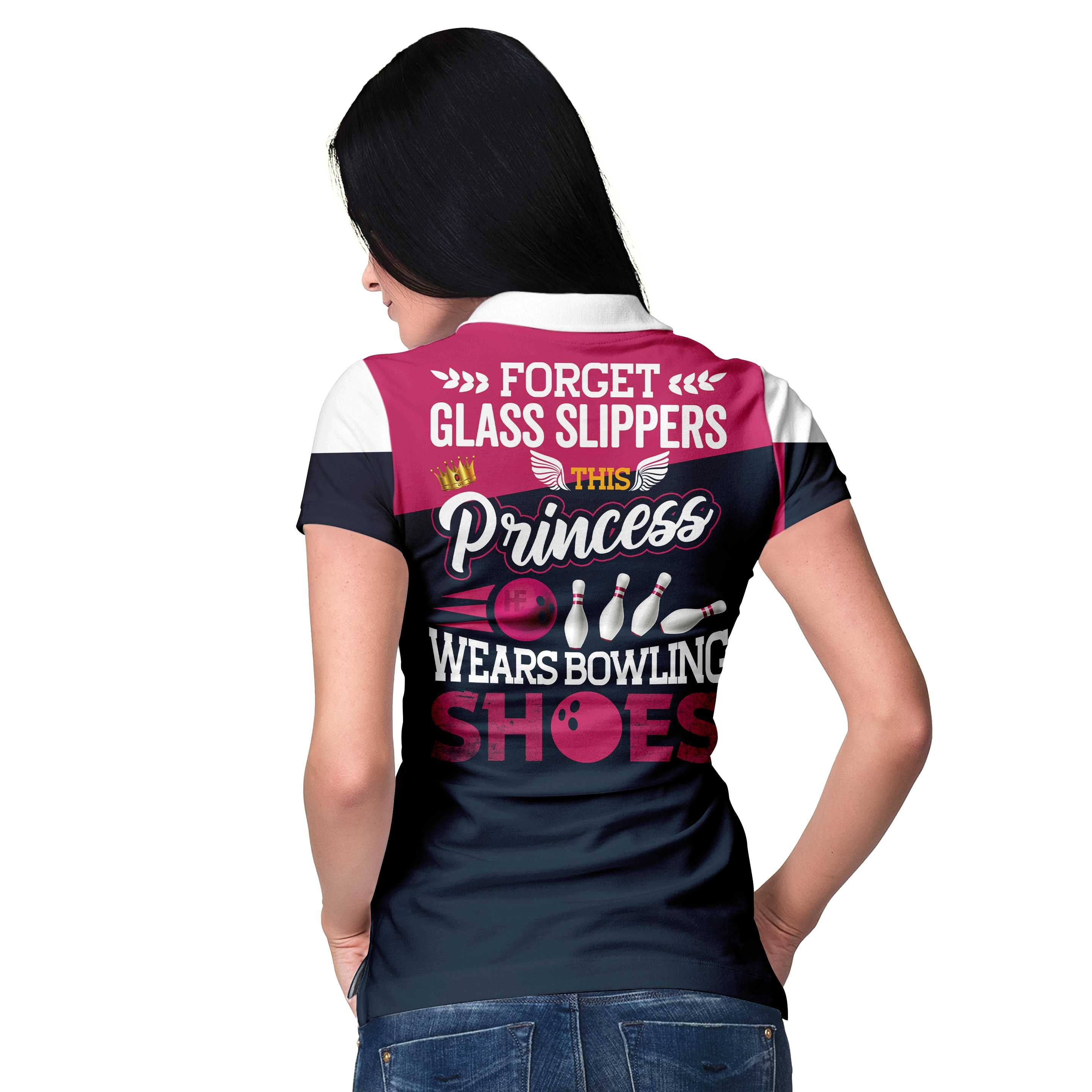 This Princess Wears Bowling Shoes Womens Bowling Shirt/ Short Sleeve Women Polo Shirt Coolspod