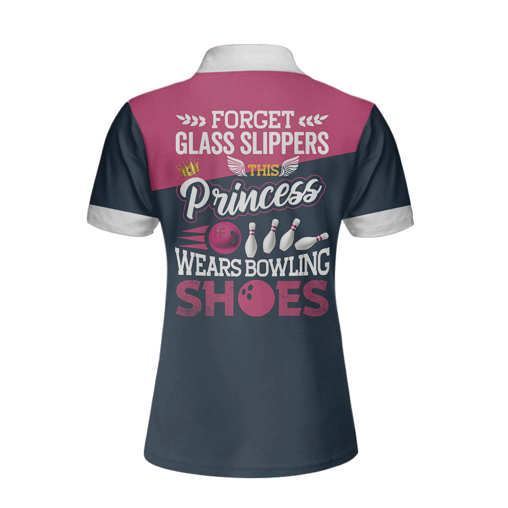 This Princess Wears Bowling Shoes Womens Bowling Shirt/ Short Sleeve Women Polo Shirt Coolspod