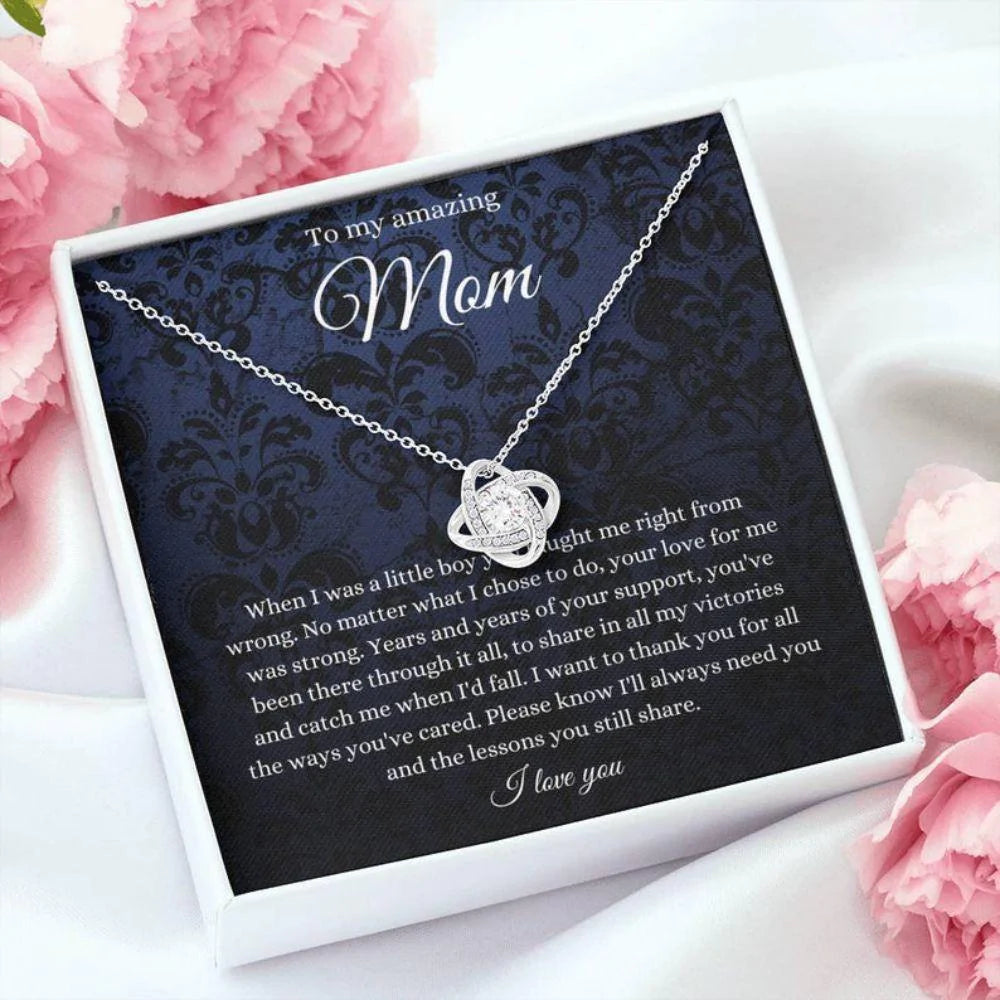 To My Beautiful Mom Necklace/ Mother’s Day Gift For Mom From Son/ Thank You Mom