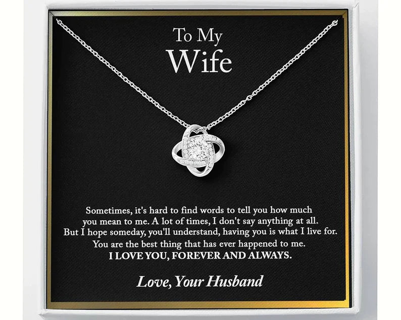 To My Wife Necklace/ Wife Gift/ Wife Birthday Gift/ Wife Necklace/ Anniversary Gift For Wife