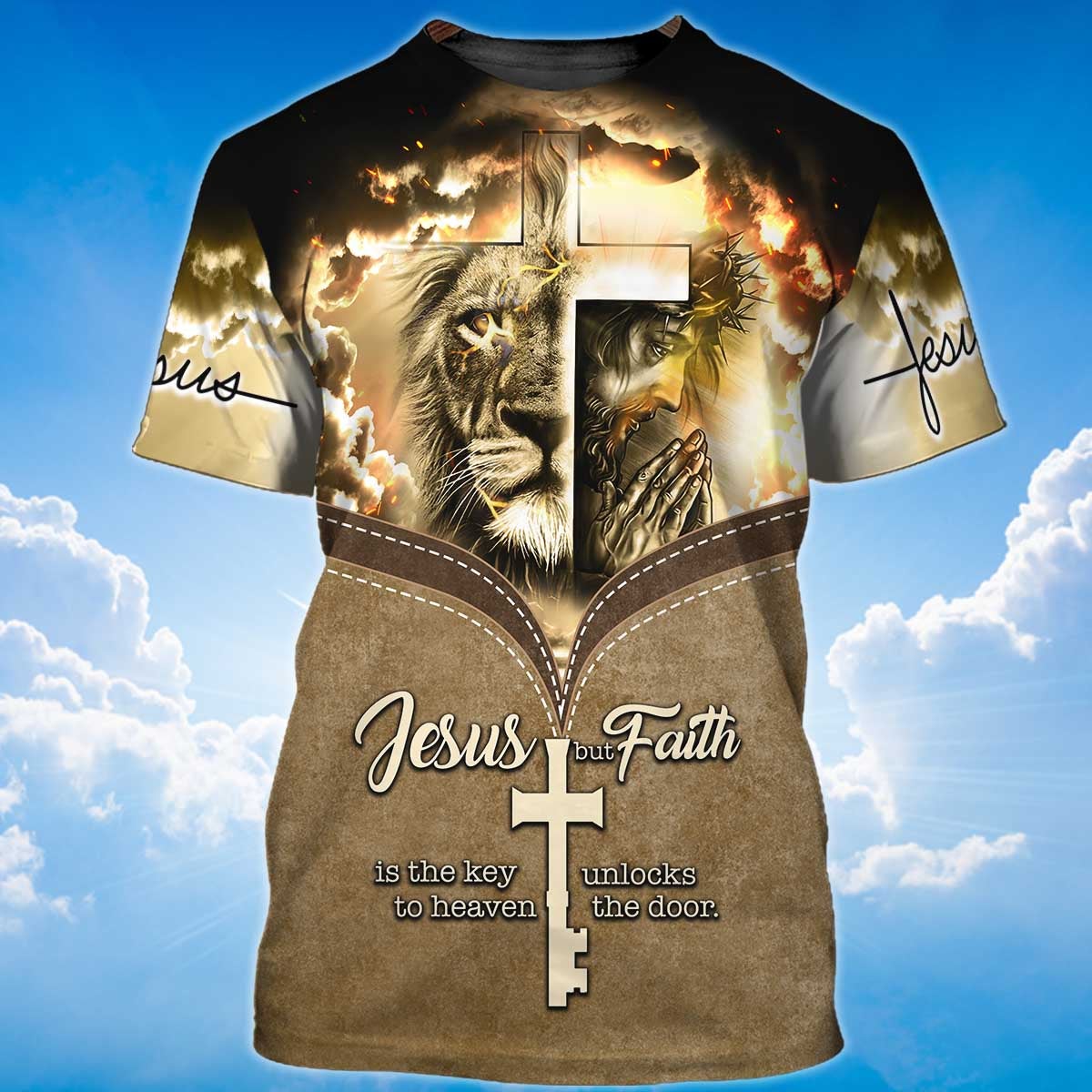 Jesus Is The Key To Heaven T Shirt Jesus And Lion Shirt For Men Women