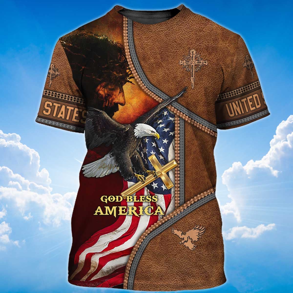 God Bless America Eagle America Flag T Shirt God Bless Shirts