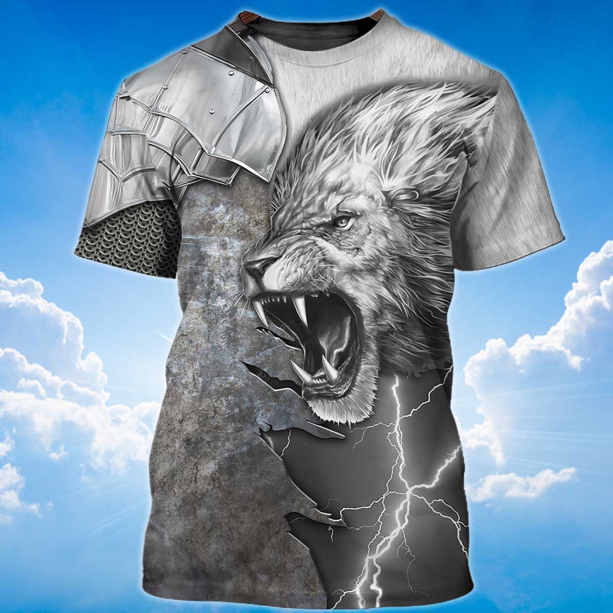 Thunder Lion Knight Armo Patterns T Shirt