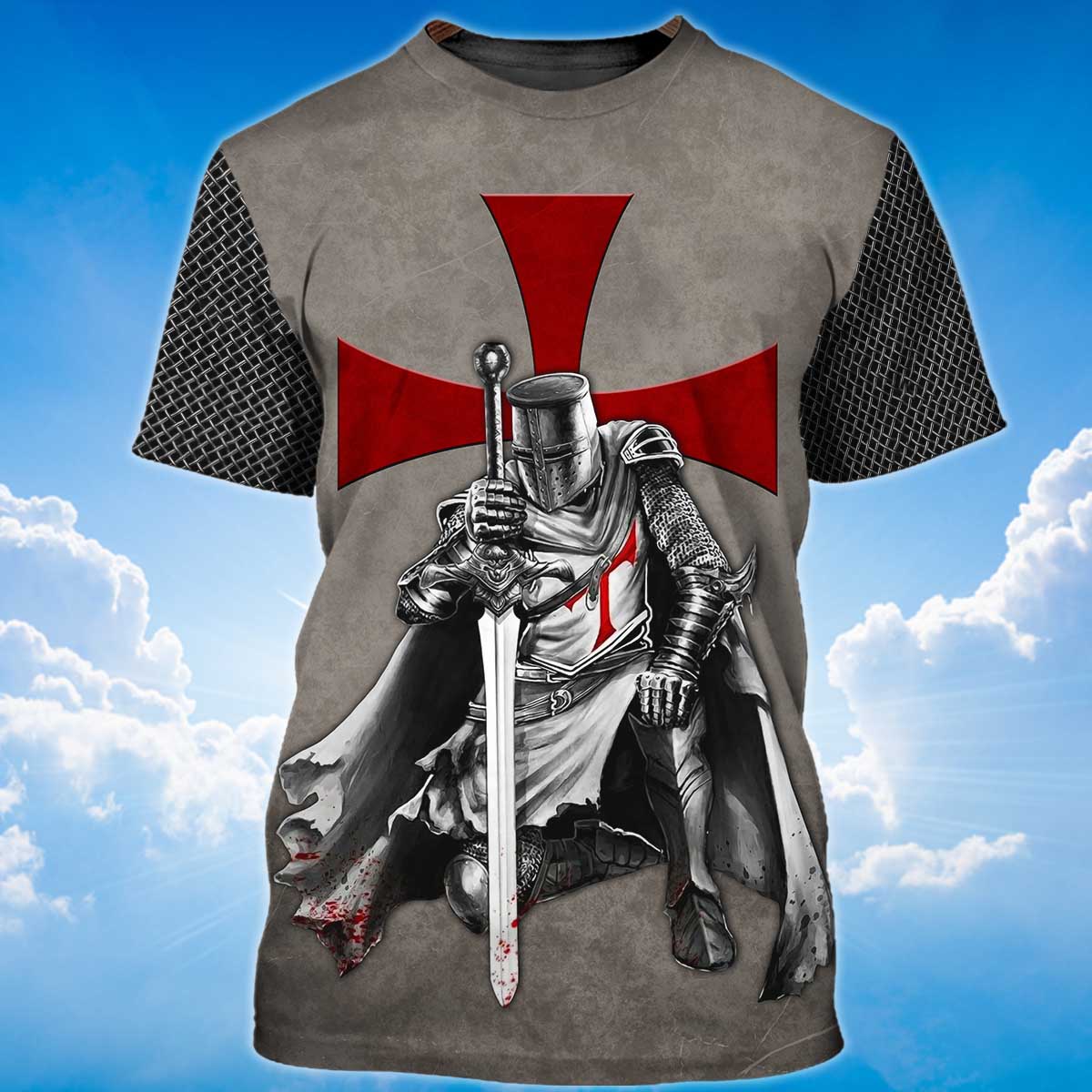 Knight Templar A Child Of God/ A Man Of Faith T-Shirt