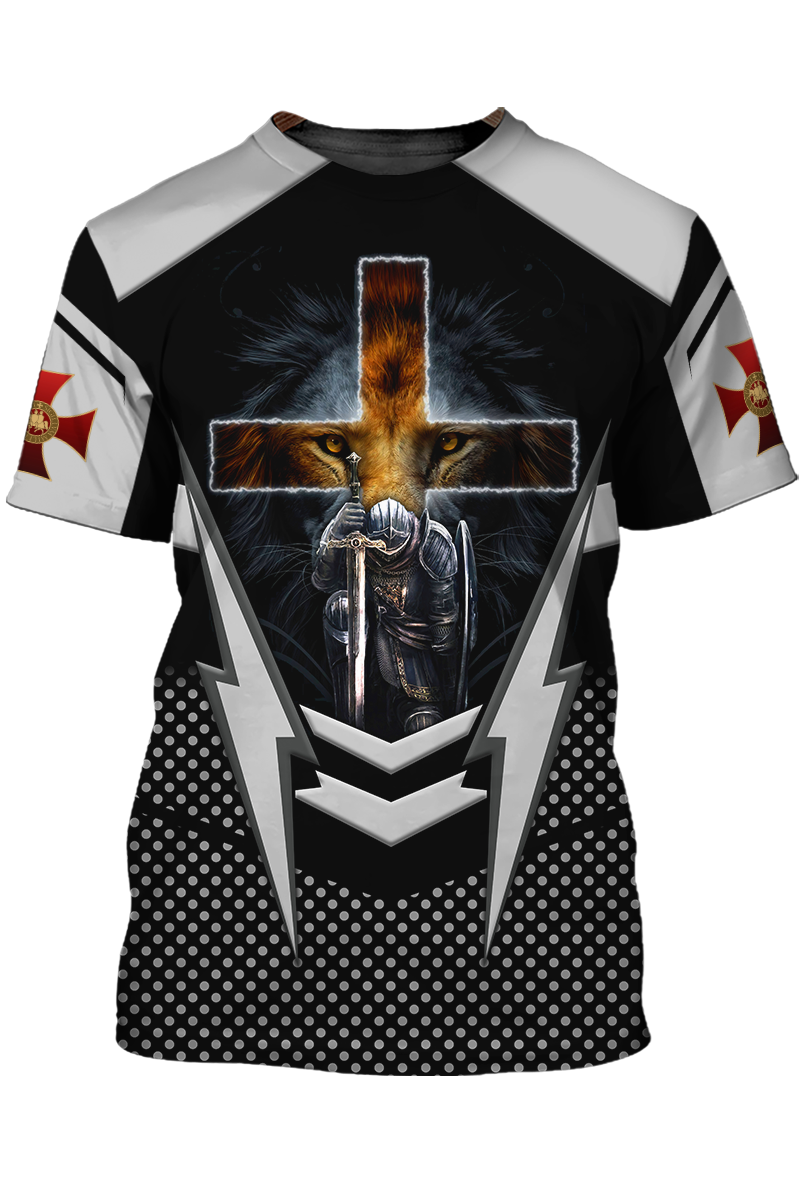 Knight Templar Lion A Warrior Of Christ T Shirt