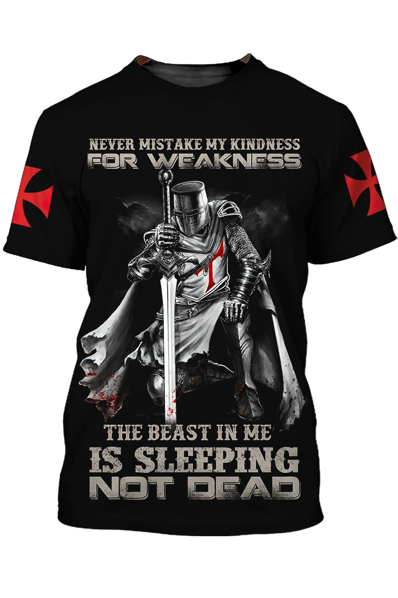 Knights Templar The Beast In Me Is Sleeping T Shirt Coolspod