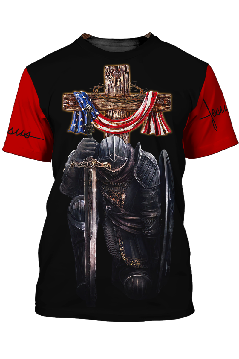 Knight Templar 3D All Over Print Unisex T Shirt