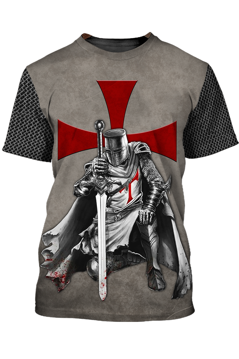 Knight Templar A Child Of God/ A Man Of Faith T-Shirt