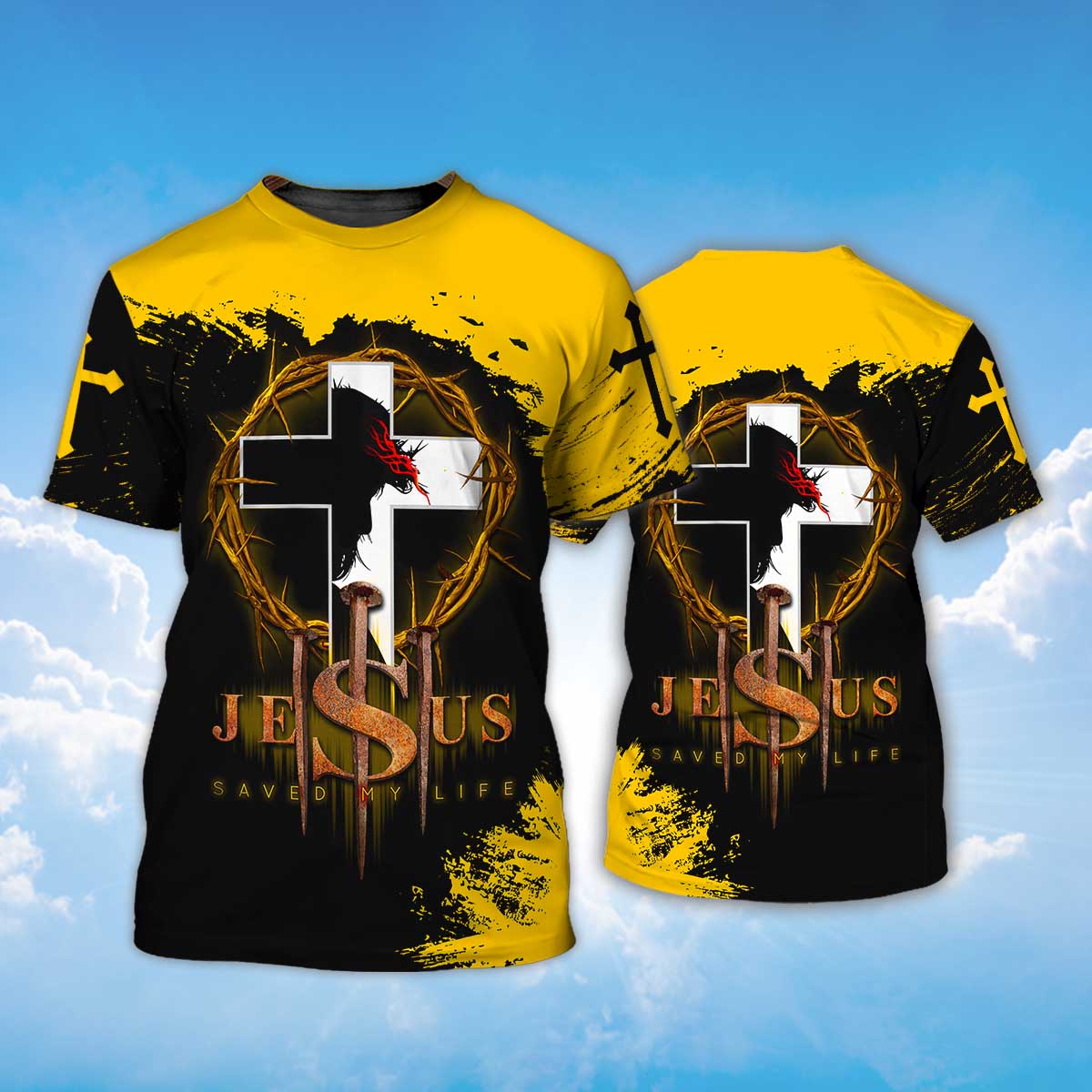 Jesus Christ Saved My Life Shirt Men Women Yellow And Black Color T Shirt Coolspod