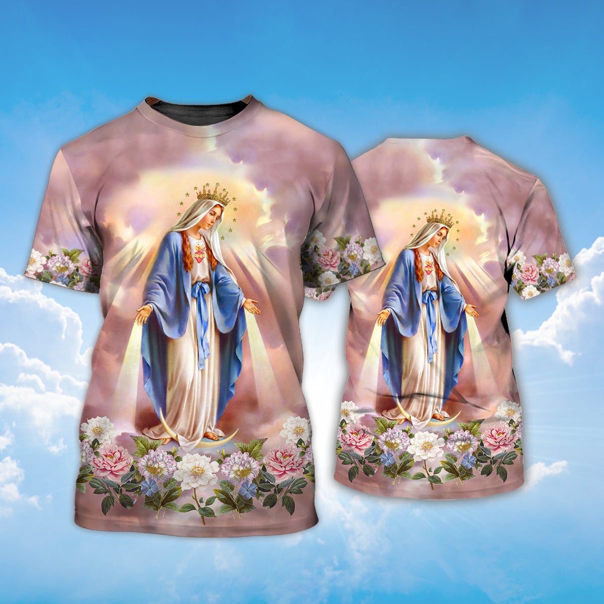 3D Full Printed Virgin Mary Of Grace T Shirt Coolspod