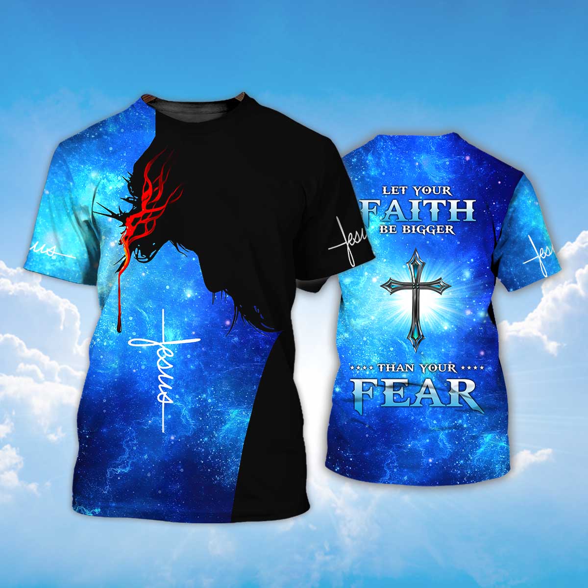 Coolspod 3D Jesus T Shirt Jesus Let Your Faith Be Bigger T Shirt