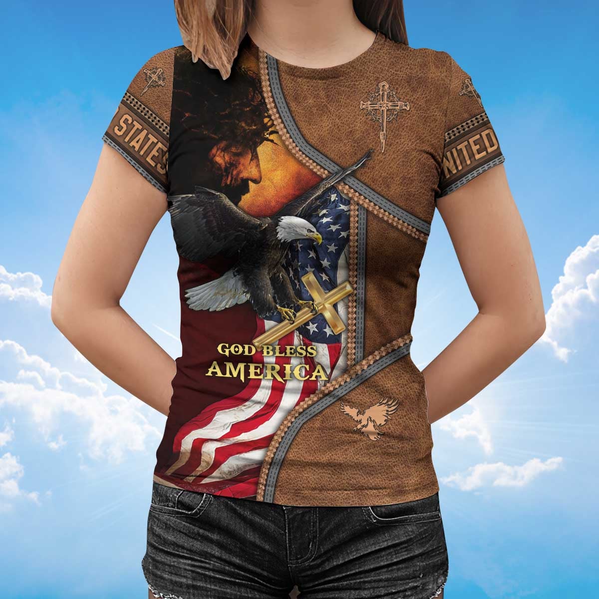 God Bless America Eagle America Flag T Shirt God Bless Shirts