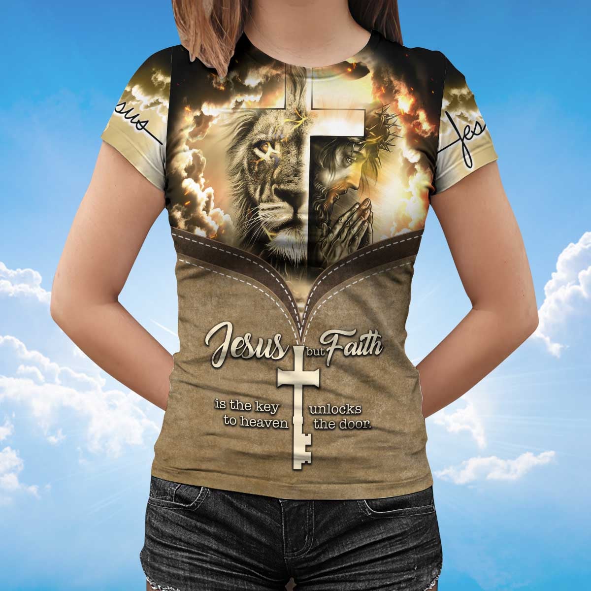 Jesus Is The Key To Heaven T Shirt Jesus And Lion Shirt For Men Women