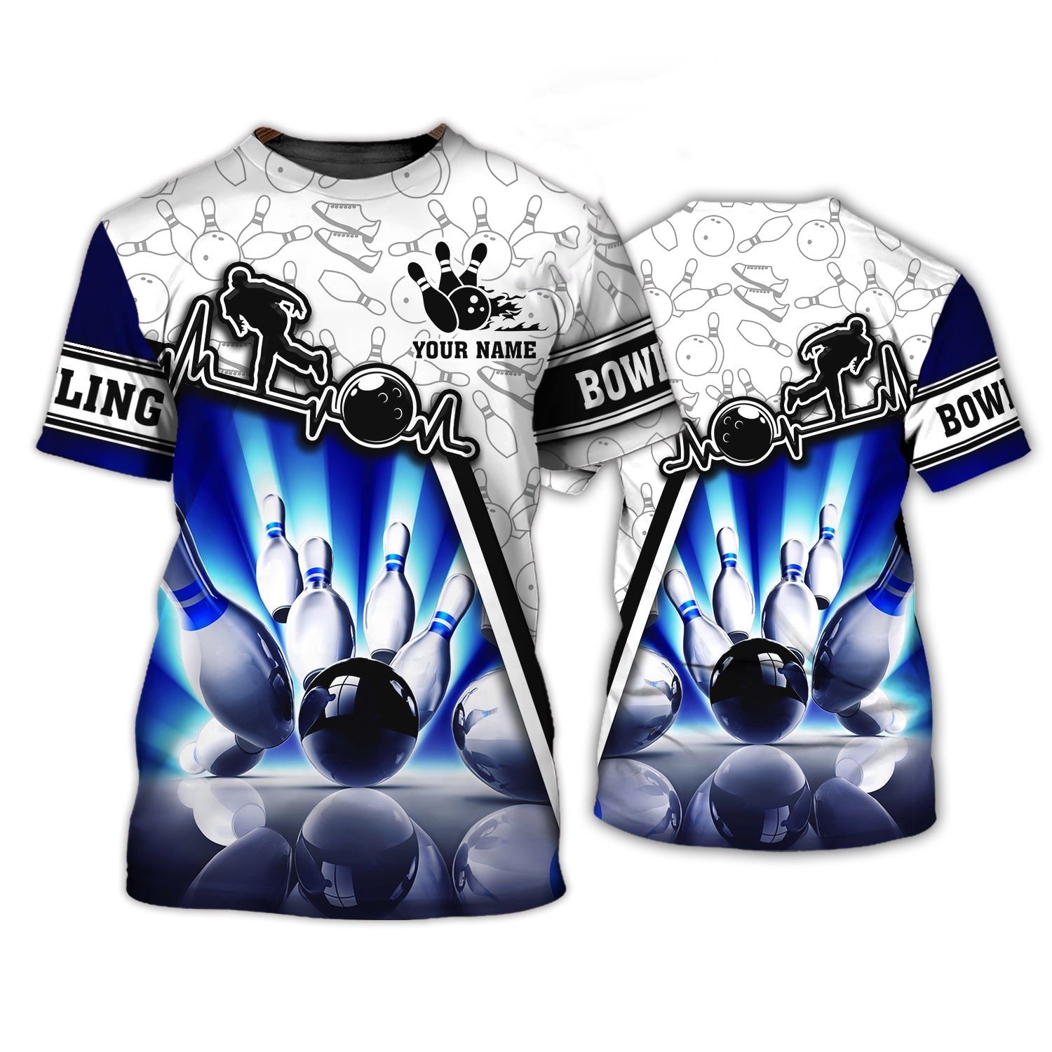 Personalized 3D All Over Printed Bowling Tshirt/ Bowling Dad Shirts/ Bowling Shirts