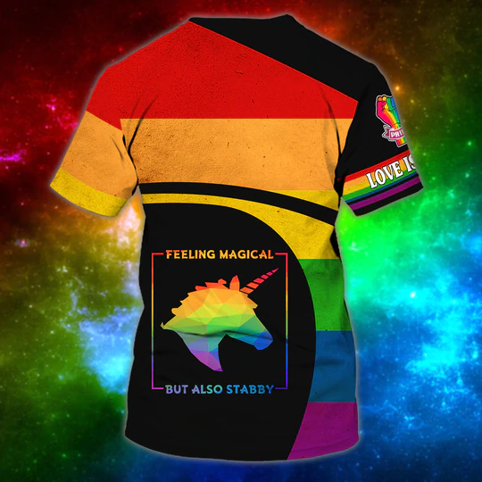 Personalized Pride T Shirt For Pride Month/ Feeling Magical But Also Stabby/ Pride T Shirts