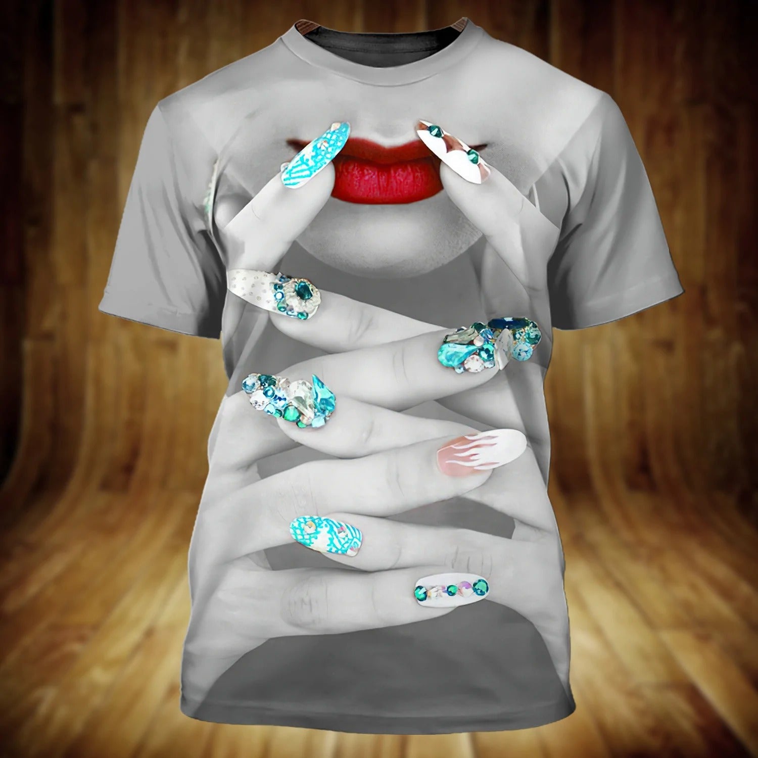 3D All Over Printed Nail Shirt For Girl/ Women Nails T Shirt/ Nail Tad Technician Tshirt/ Nail Tech Gifts