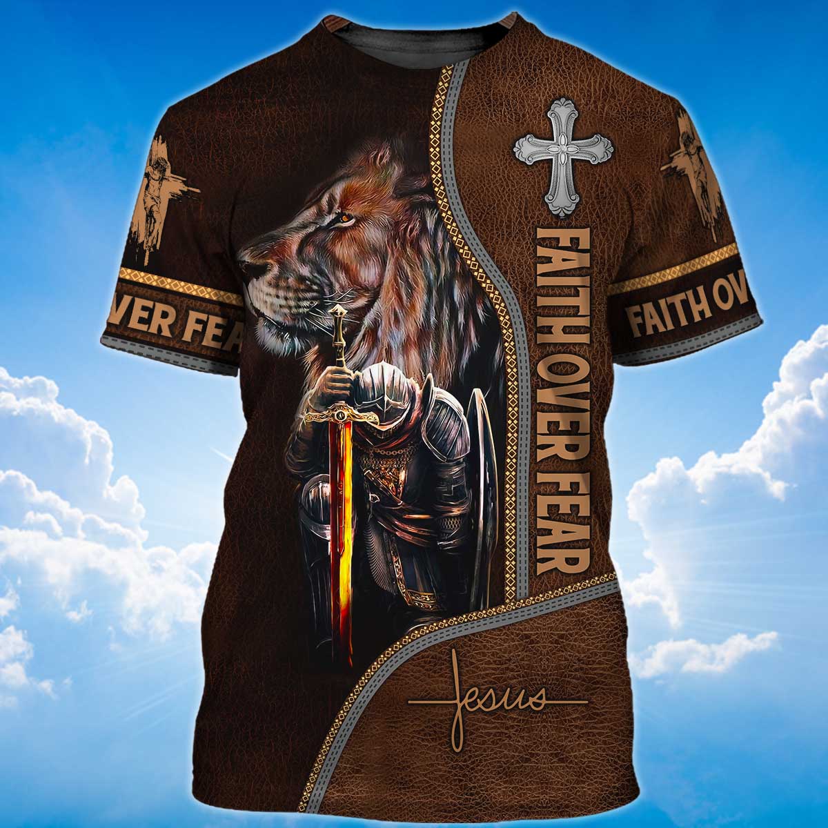 3D All Over Print Faith Over Fear Shirt Knight Templar T Shirt Coolspod