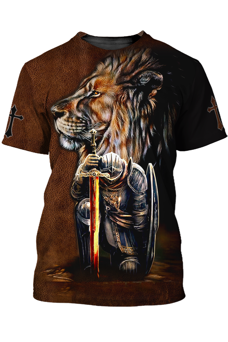 Knight Templar T Shirt God Jesus And Lion Shirt Coolspod
