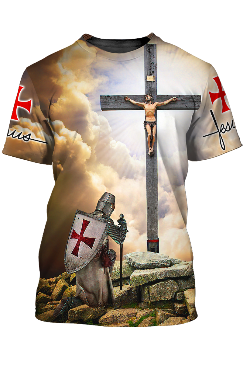 Knight Templar Tshirt Kneel Before Jesus Shirt Men Women