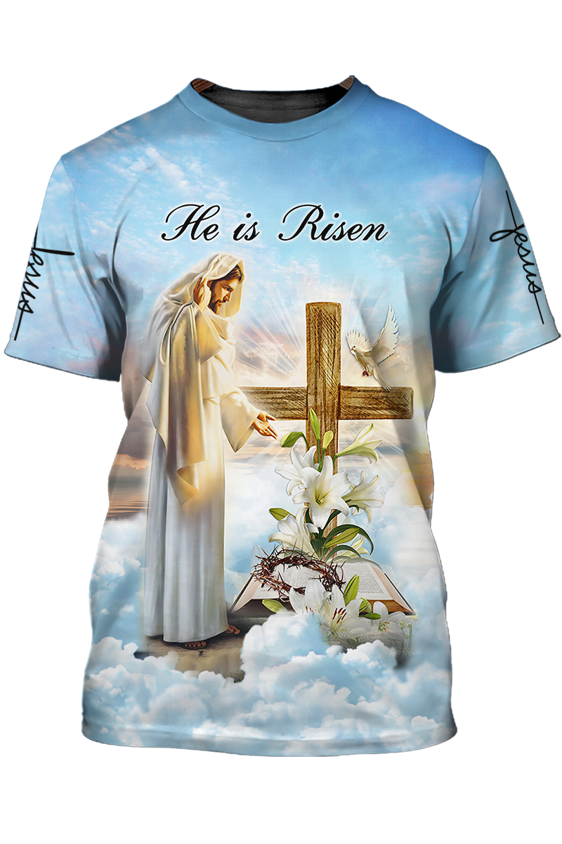 He Is Risen T Shirt God Jesus 3D Shirt Men Women