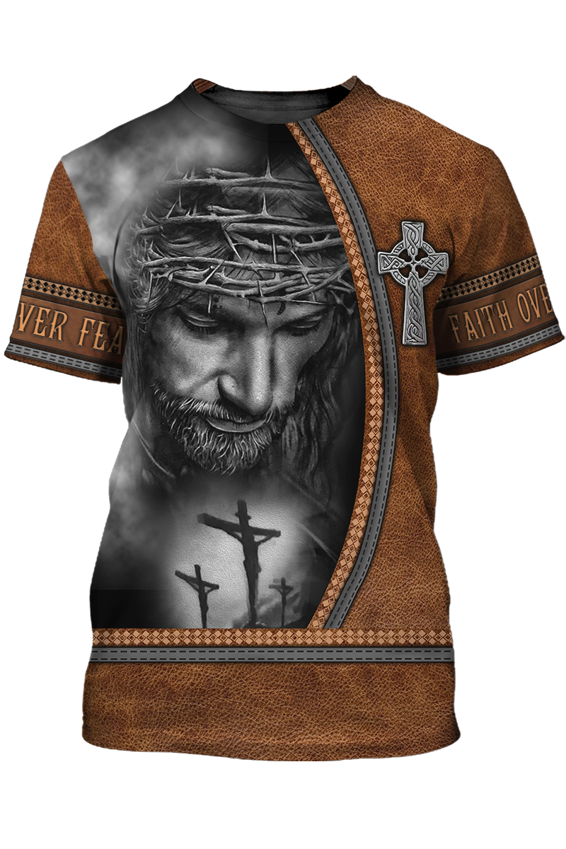 Feath Over Fear T Shirt God Jesus Shirt For Men