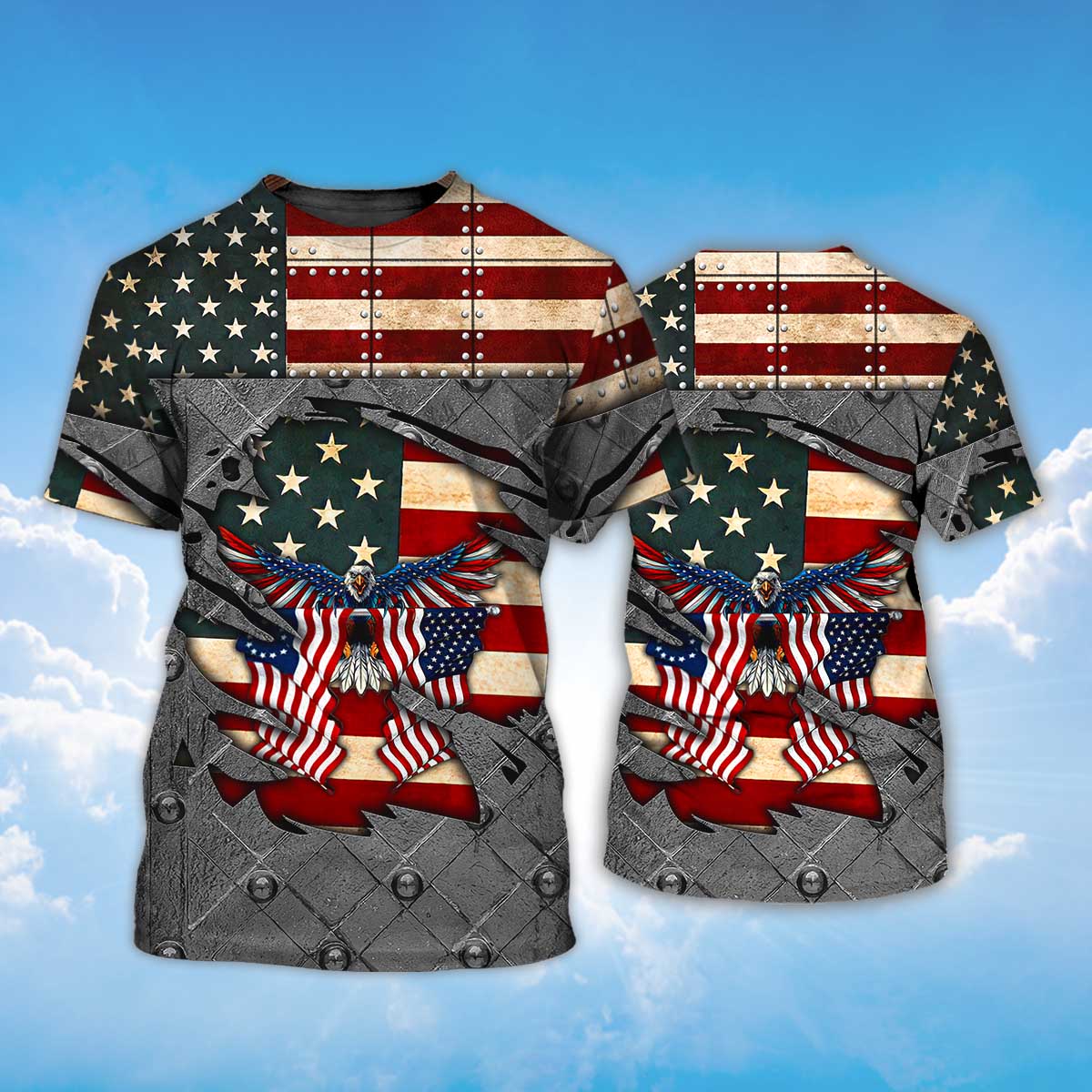 3D Full Printed Eagle America Unisex Shirt Eagle Scratch Patterns Shirt