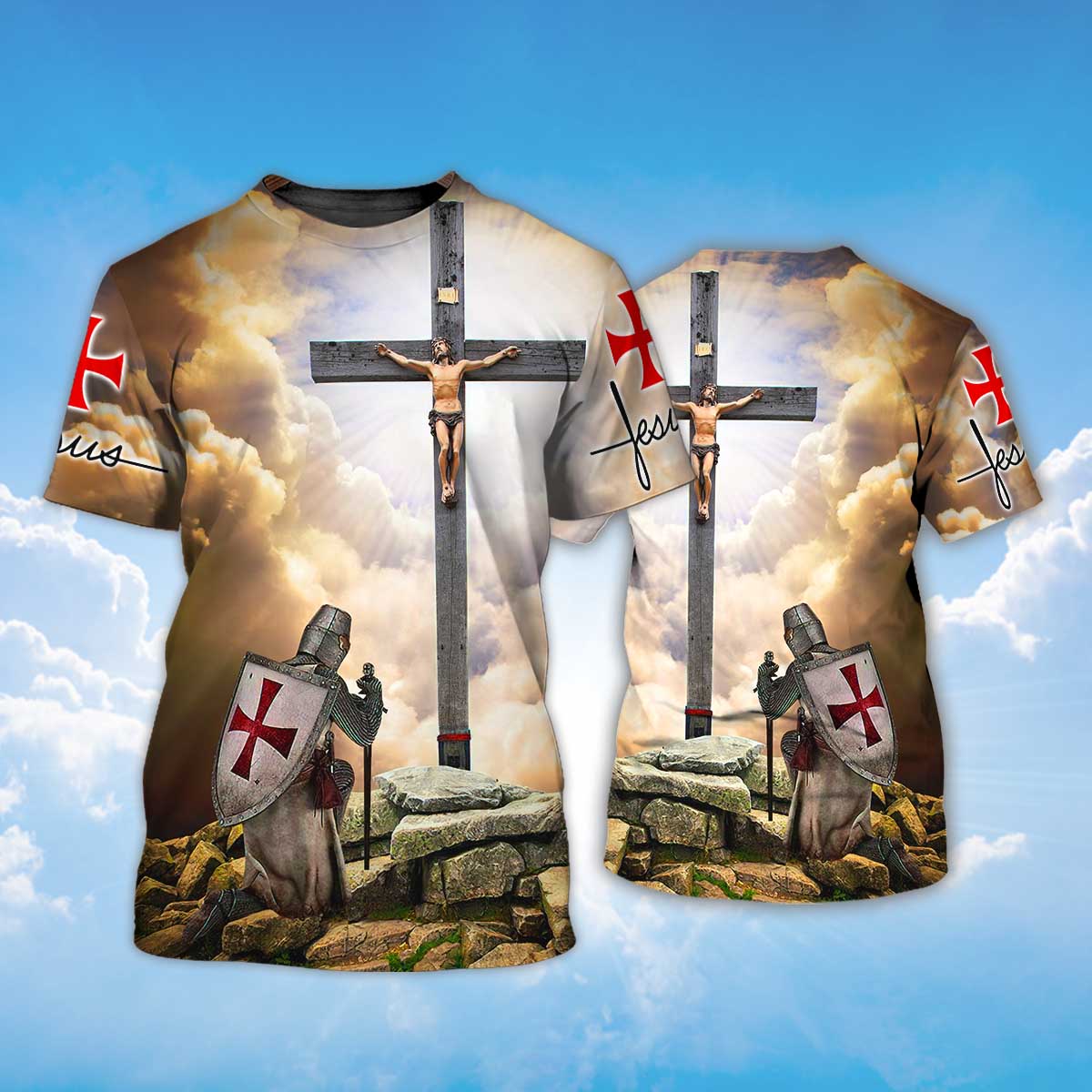 Knight Templar Tshirt Kneel Before Jesus Shirt Men Women