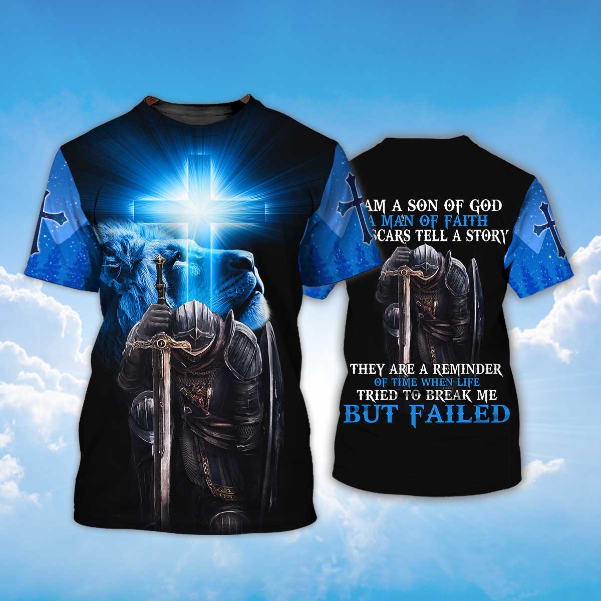 I Am Son Of God Tshirt Knight Templar And Lion Shirt