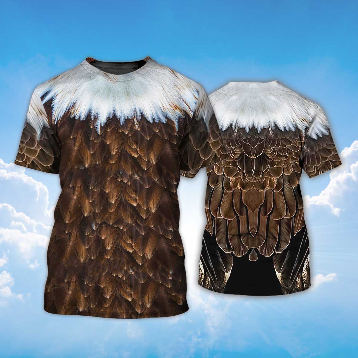 Eagle Feather Pattern T-Shirt Eagle Lover T-Shirt Coolspod