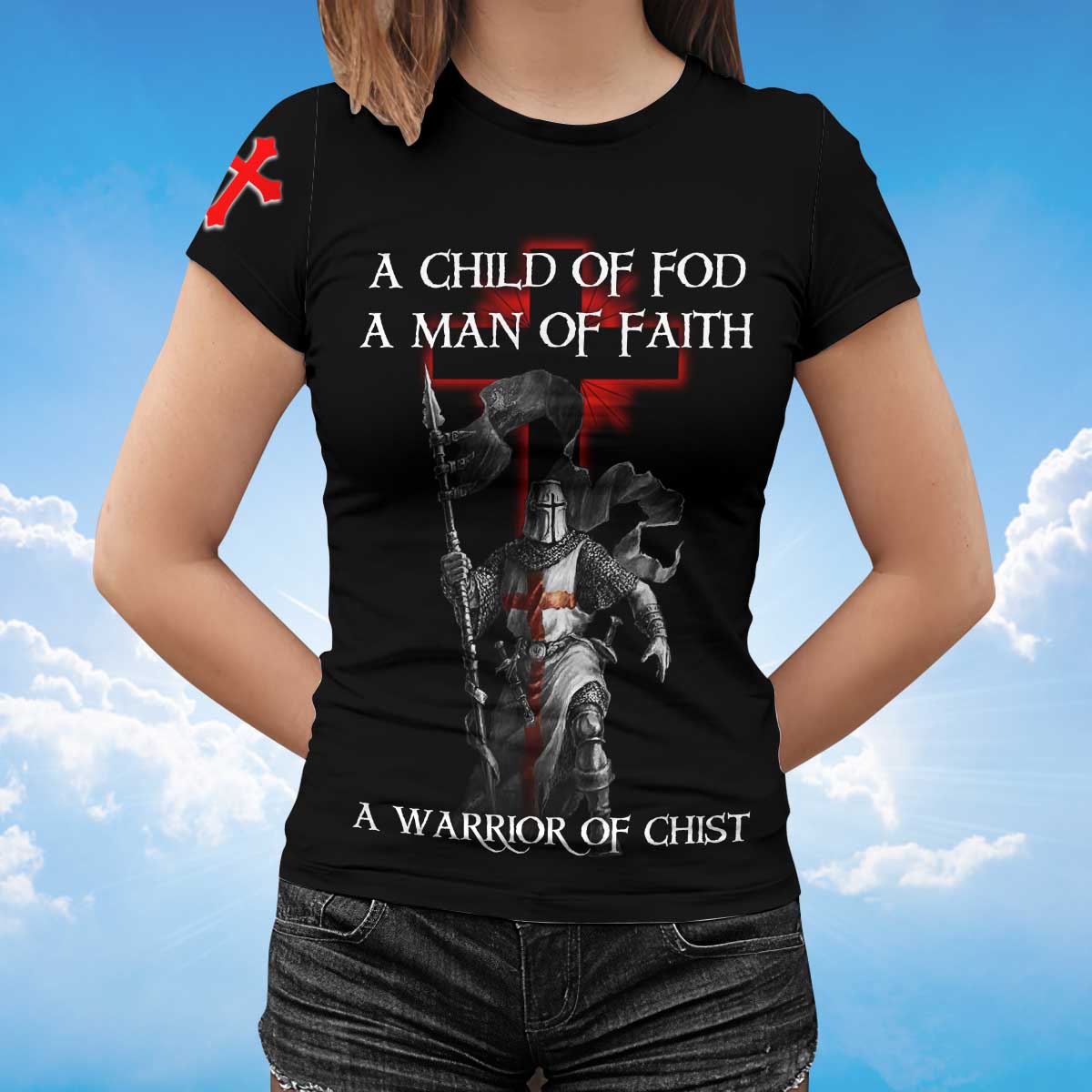 Knight Templar Tshirt A Child Of God Tshirt A Man Of Faith 3D Shirts